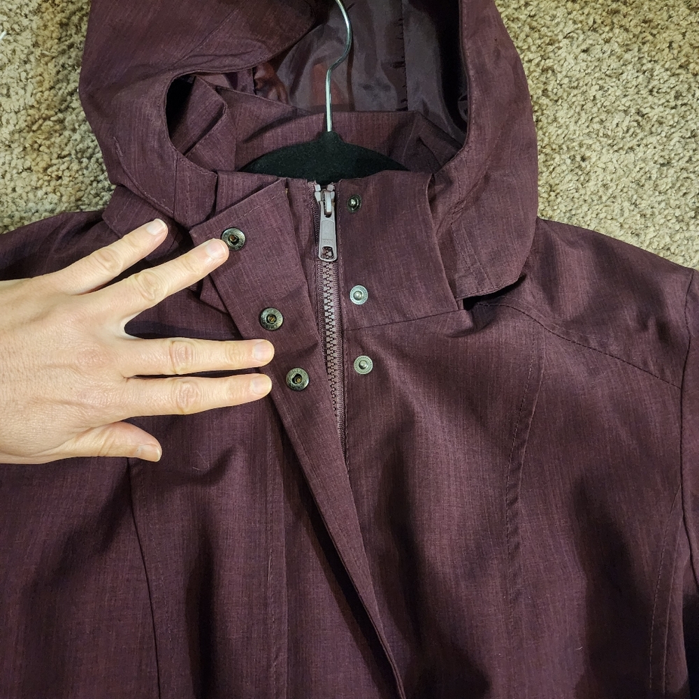 Kirkland Signature Ladies' Trench Coat Purple Lightweight Water Resistant - Picture 10 of 12